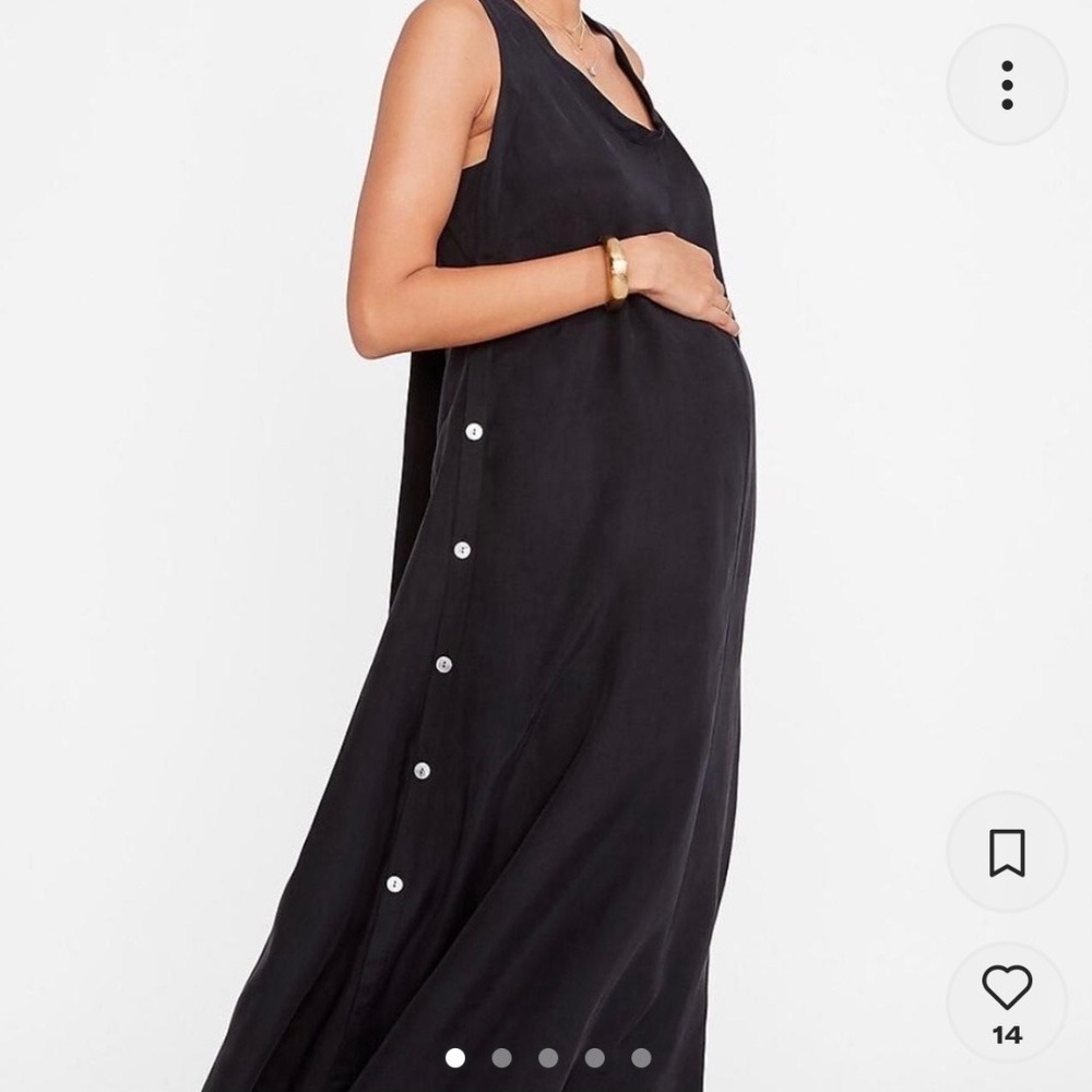Hatch Linnea Dress Black - Maternity